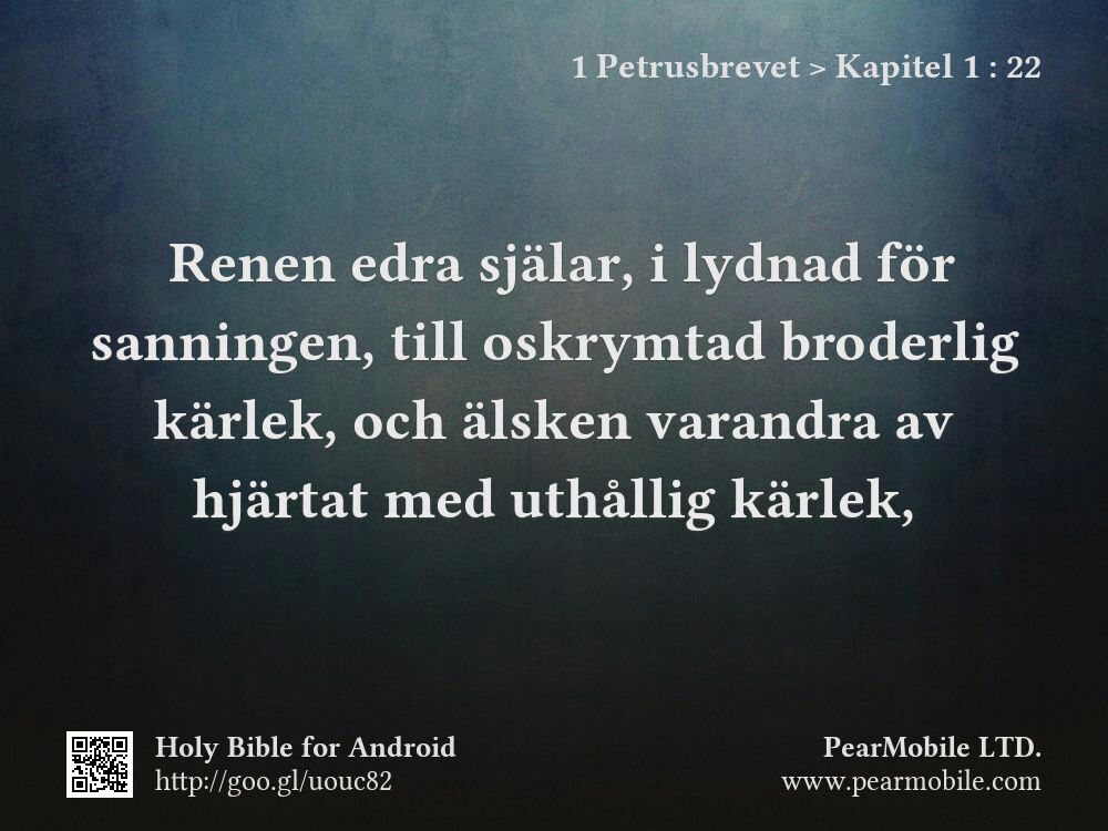 1 Petrusbrevet, Kapitel 1:22